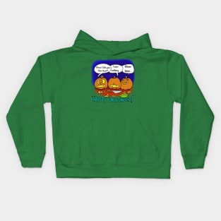 Happy Halloween from three Jack lanterns!!!! Kids Hoodie